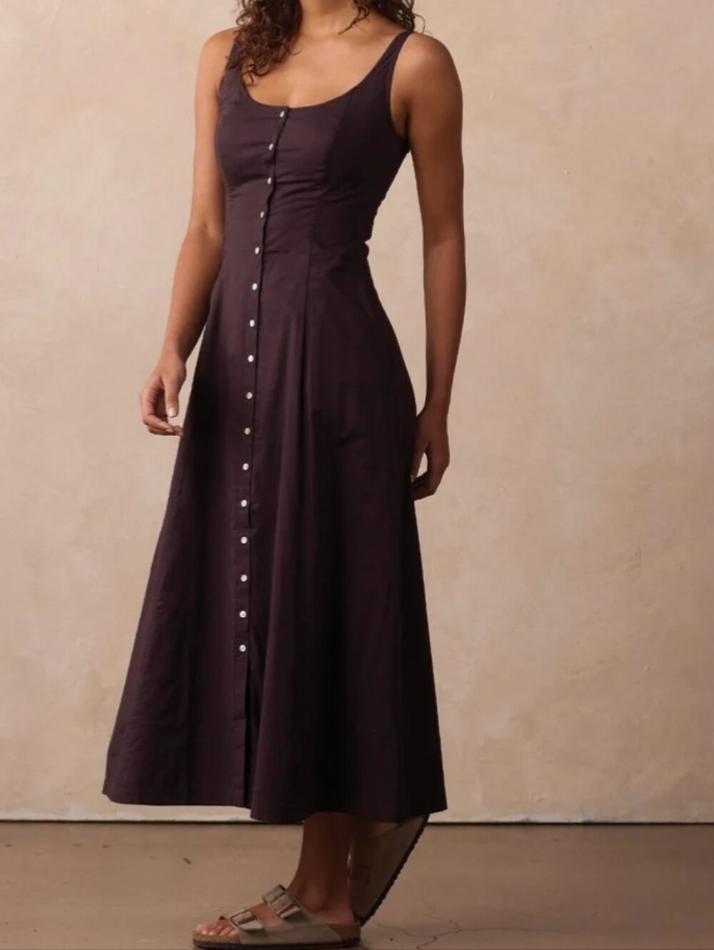The Normal Brand Eleanor Dress in Umber - L